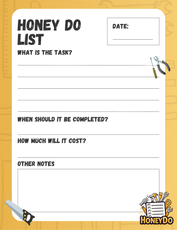 Honey Do List - Note Pad