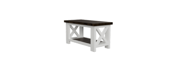 Custom_Farmstyle_Coffee_Table_Isometric 3D Render of Farmstyle Coffee Table