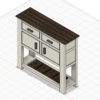 Entryway farmstyle table 3D Model of a Farmstyle entry way table