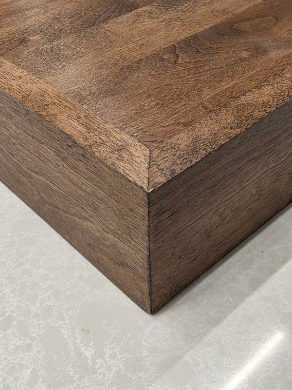 Serving tray cornor Birch wood serving tray with dark walnut stain mitered cornor